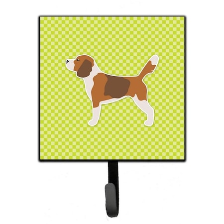 Carolines Treasures Beagle Checkerboard Green Leash or Key Holder BB3810SH4